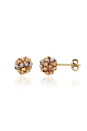 14 Karat goldfarbene Dorica Bulk-Ohrringe - Fiyonk Kuyumculuk