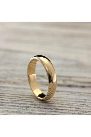 14 Karat vergoldeter Versprechens-Verlobungsring für Damen und Herren, 925er Sterlingsilber, echter, anlauffarbener Ehering aus Edelstahl - Rasyonel Lazer