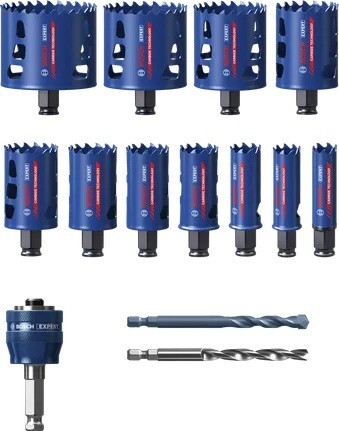 14-piece carbide crown set BOSCH Multi Material - Bosch Accessories