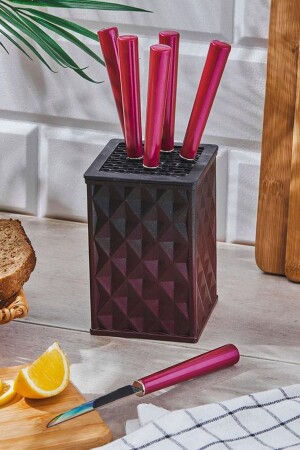 14107 Coltello Fruit Knife Set with Stand Titan myv-14107 - Perotti