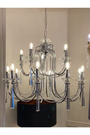 15 Li ( 10 + 5 ) 2 Storey Countess Chandelier Chrome 301 K-15 - yıldırımavize