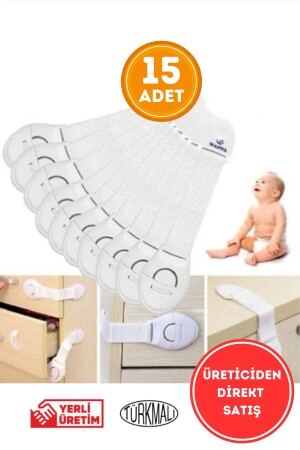 15 Pcs Baby Child Safety Cabinet And Drawer Lock Multi-Purpose Child Lock Super Superior Adhesion - Wappa