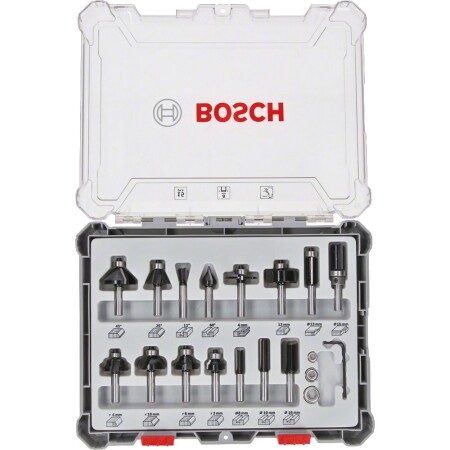15-piece mixed milling cutter set BOSCH - Bosch Accessories