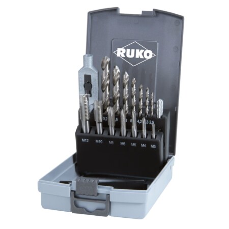 15-piece tap and drill set RUKO M3-M12 - Ruko