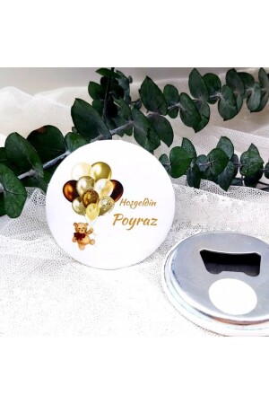 15 Pieces Balloon Teddy Bear Printed Opener Magnet Newborn Baby Gift - HDMETUV02 - Hayaller Dükkanı