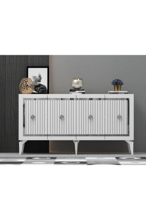 150 Cm Nova Console White-silver NOVAKNS - DEMONTE DECOR