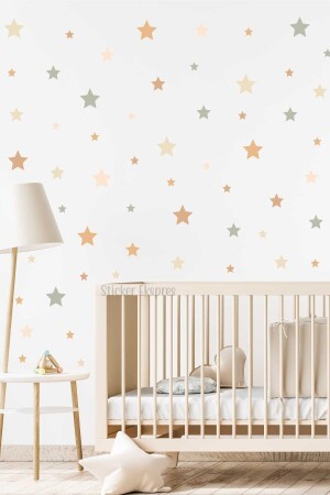 150-teiliges Aufkleber-Set „Softy Stars“ für Kinderzimmer SSTCKREKSP434 - Sticker Ekspres