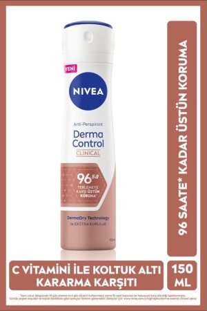 منز- نساء رش ديزودرانت الدمومات السيطرة السريرية 150ml- مضادة للاستحمام مع فيتامين سي - Nivea