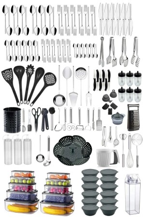 154 Pieces Modern Kitchen Dowry Set | - Selenica