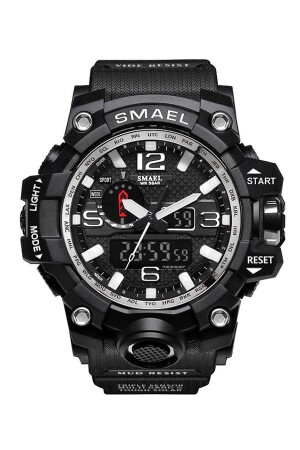 1545 Herren-Armbanduhr Analog Digital Sport Schwarz Modetrend - SMAEL