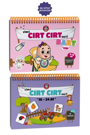 16-24 Months Velcro Book and Velcro Time 9-16 Months Baby Girl - Çocuk Akademi