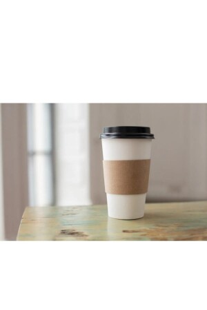 16 Oz Black Cardboard Latte Cup with Lid 100 Pieces 400 Ml - (glass Jacket 100 Pieces) hslqlalskskaa - Miopack