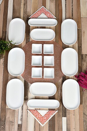 16 Piece Anatolian Series Breakfast Presentation Set & plate - Evimsepette