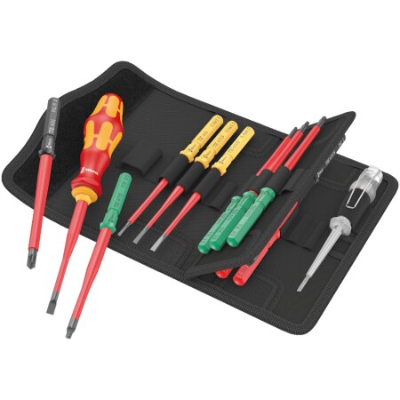 16-piece electrician tool set WERA KK VDE Extra Slim1 - Wera
