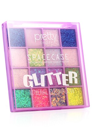 16-teilige Glitzer-Make-up-Palette mit Gelformel für Augen und Körper - Pretty Beauty