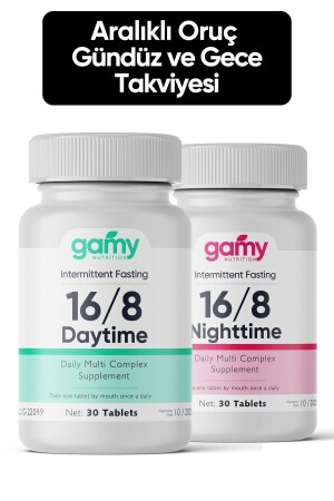 16/8 Intervallfasten Tag & Nacht 30+30 Tb. - Gamy