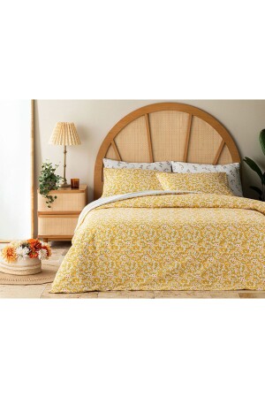 مجموعة من القطن الفُلاهية المزروعة ذات الغطاء الواحد 160x220 سم صفراء TYC32JU6IN168556533860150 - English Home