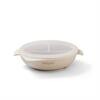 1661/03 Silicone suction plate with lid beige - BABYONO