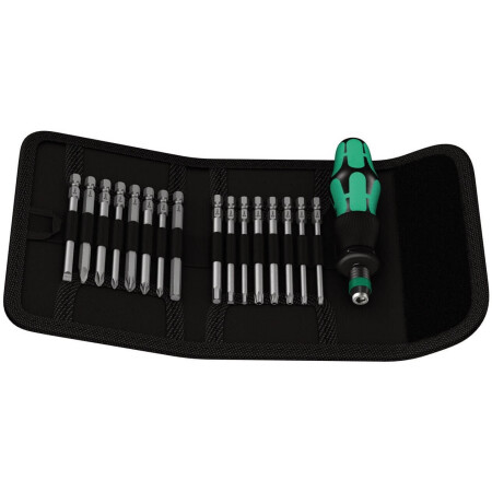 17-piece screwdriver bits with handle in case WERA KK60 - Wera