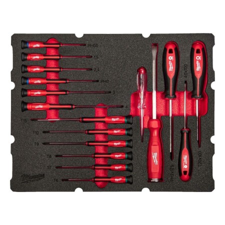 17-piece screwdriver set for MILWAUKEE Packout drawer - Milwaukee Packout