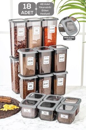 18 Piece Stella Silicone Lid Square Food Storage Container Set 6x 0.5 Lt 1.1 Lt-1.7 Lt MCH-685 - Meleni Home