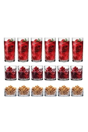 18 Piece Timeless Special Series Soft Drink, Water and Snack Set - K 18 Pcs. 341SET141 - Paşabahçe