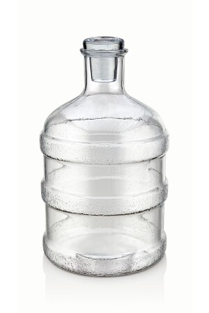 قنينة زجاجية مصنوعة يدوياً قنينة ماء شفافة - 1.9 ليترا (تقريبًا 2 ليتراً) JUG) GLP-C0012 - Cam Deposu