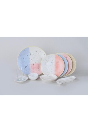 19 Piece Breakfast Set - Spotted Colors Series KRMK19PRÇ2090 - Keramika