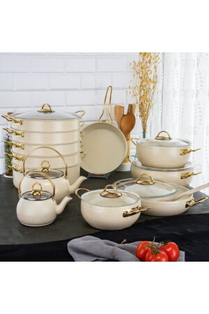 19 Piece Cream Casserole and Pot Set - Evren