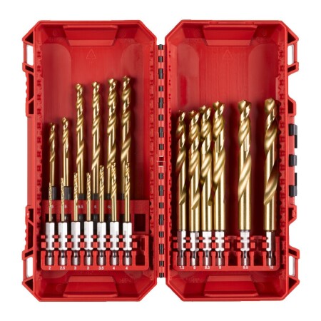 19-piece metal drill bit set MILWAUKEE SWave 1/4