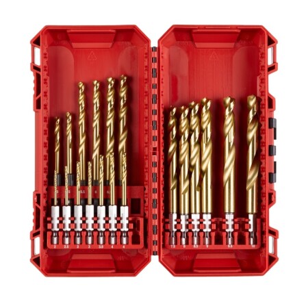 19-piece metal drill bit set MILWAUKEE SWave SW HSS-G TIN 1/4