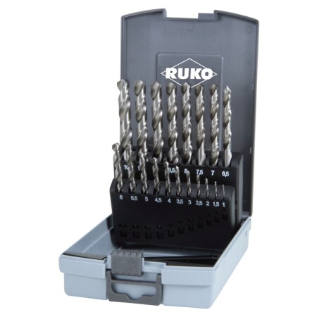 19-piece metal drill bit set RUKO HSS-G - Ruko