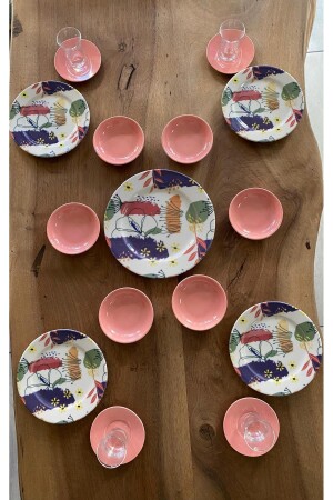 19 Piece Porcelain Breakfast Set - Lujo