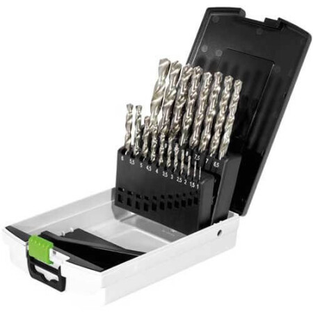 19-piece steel drill bit set FESTOOL HSS D Sort - FESTOOL