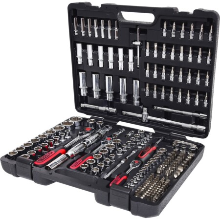 195-piece chrome-plated tool set KS TOOLS 1/4