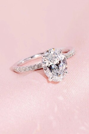 2. 01 Karat ovaler Solitärring - Crystal Diamond Zirconia