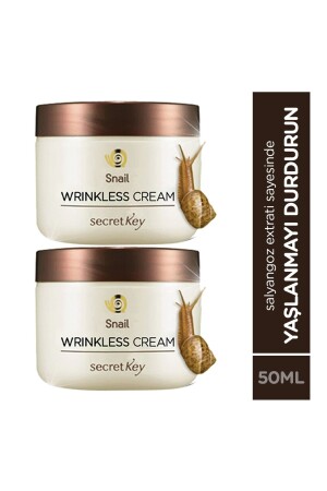 مادة منخفضة للشيخوخة من كريم التكثيف 2 حزمة بدون خدشات11 - Wrınkless Snail Cream