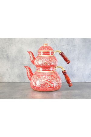 2. 8 Liter Flower Dream besticktes Teekannen-Set aus dickem Kupfer, Teekannen-Set CSCY020 - Copper Studio 999
