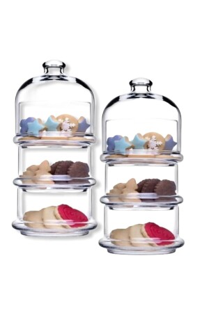 2 Adet 96986-2küçük Villa Patisserie 3 Katlı Kurabiyelik 96815. - Paşabahçe