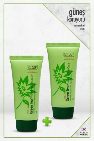 2 Stück grüner Tee beruhigender Sonnenschutz gegen Hautunreinheiten und Akne Spf50 Pa Uva/uvb TYC00716947401 - DR. CELLIO