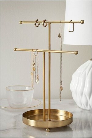 2 Askılı Takı Standı Düzenleyici Organizer Gold ZYDD2TK0001 - ZEYDADA