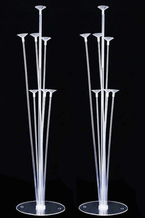 2 Balloon Decoration Stands Set of 7 Stands with Sticks and Stands - Parti Dolabı