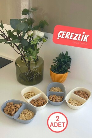 2 Compartment Snack Bowl Sauce Bowl (2 Pieces) - Ongu Home