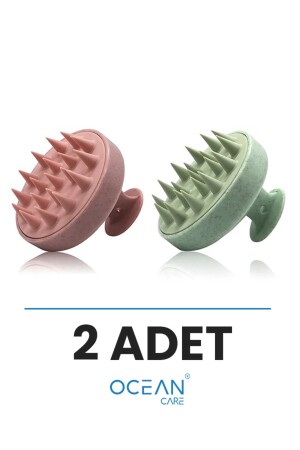 2 Hair Care Brushes - Shampoo Comb Massaging the Scalp - Shower Brush - 1 Pink - 1 Green - Oceancare