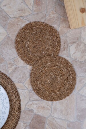 2 Handmade Wicker Trivets - Çavdar Group