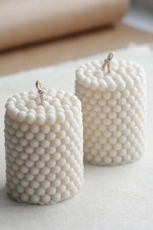 2 Li Bubble Cylinder Candle Scented Pearl Vegan Candle - Mumy Desing