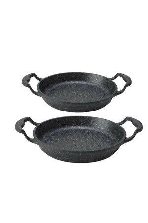 Granit-Gusseisenpfannen-Set, 2 Stück – feuerfest, antihaftbeschichtet, 16/18 cm, 2 Größen, eda023 - Eda