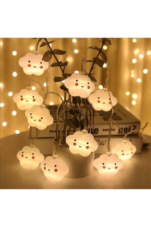 2 Meters 10 LED Lights Lighting with Cute Cloud Design - 3D