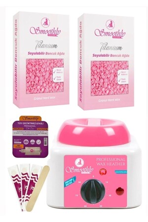 2 Names. 250gr Peelable Bead Wax Wax Warmer Machine + Ant Egg Oil Lotion + 4 Spatulas - Smoothly