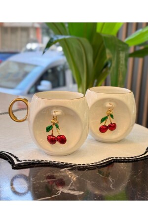 مجموعة من 2 كوبات كرز فاخرة - Onedekor